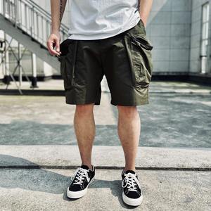 Streetwear 100% coton éponge pour hommes 6 pouces Shorts d'entraînement multi-poches Cargo pour hommes - Product Image 3