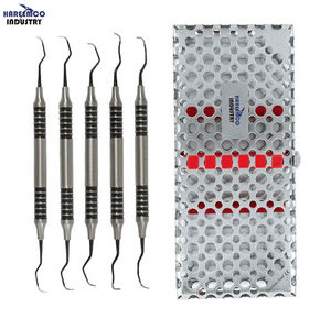 Kit de Instrumentos de Higiene Dental de Titanio Puro de Marca Personalizada, 5 Piezas, Color Negro, Aprobado por la CE - Product Image 1