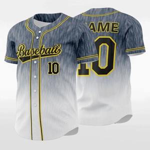 Vente en gros de chemise professionnelle en jersey de baseball à boutons avec logo personnalisé uniformes de football vêtements de sport de haute qualité à manches courtes - Product Image 6