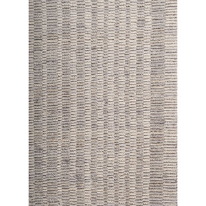 Alfombra de Lana Tejida a Mano Jaipur Rugs ZA, Diseño Contorneado Gris y Negro a Rayas, para Sala de Estar o Pasillo, Estilo Rompecabezas Rectangular, Material Viscosa - Modelo - Product Image 3