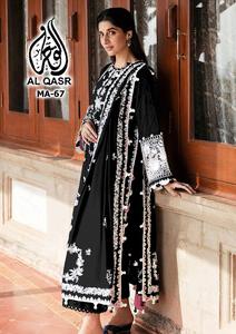 Georgette Salwar-Traje con bordado pesado Trabajo manual Frente y mangas Cutwork-Último diseño indio y pakistaní - Product Image 4