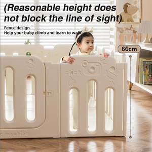 Corralito moderno de forma ajustable para bebés con ventosas antideslizantes Diseño plegable de bloqueo de seguridad para uso escolar y doméstico - Product Image 3