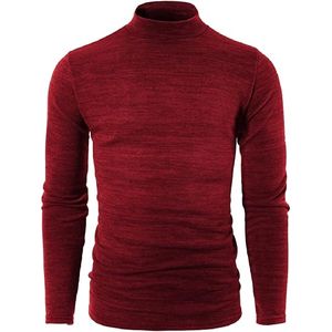 Pull en polyester à manches longues pour hommes Pull en polyester tricoté à la mode, respirant et à col rond - Product Image 1
