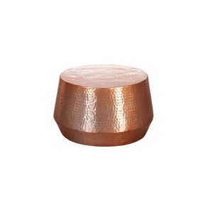 2025 Modern Nordic Design Gold-Colored Aluminium Hammered Coffee <b>Table</b> Wooden Set Dining Home <b>Kitchen</b> Bedroom Featuring Glass - Product Image 5