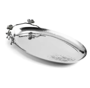 Bandeja de Metal para Servir Desayuno, Decoración de Mesa de Comedor, para Servir Aperitivos, Pasta o Comida, con Acabado Niquelado - Product Image 5