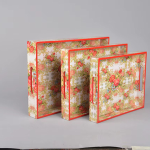 Bandeja de incrustaciones de hueso de forma Rectangular para manualidades, bandeja decorativa para el hogar para mesa de centro, patrón único, prueba de artesanía de hueso - Product Image 3