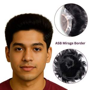 100% humain indien Remy cheveux raides toupet hommes bonne densité pleine Base en polyuréthane couleur naturelle personnalisable emballage et Logo en gros - Product Image 4