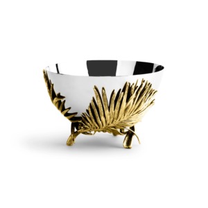 Cuencos DE SERVICIO DE Metal con acabado dorado de primera calidad, centro de mesa decorativo elegante para comedor, cocina y decoración festiva de la Mesa del hogar - Product Image 1