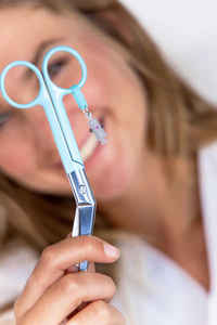 Ciseaux d'allaitement de couleur rose vif CE personnalisés PK articles à bas prix avec livraison gratuite remplacement gratuit sur défaut de fabrication - Product Image 2