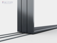 Fuson Cadre en aluminium Portes coulissantes élévatrices Prix bon marché Patio Fer Porte principale Conception Porte coulissante utilisée pour la maison conteneur