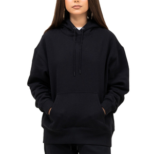 Vente chaude Léger Quickdry Femmes Hoodies 100% Coton Goutte Épaule Conception Surdimensionnée Col Respirant Logo Personnalisé - Product Image 6