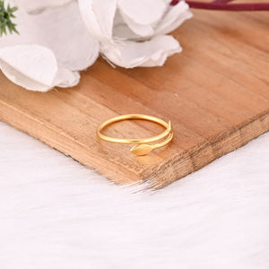 Anillo ajustable liso hecho a mano chapado en oro amarillo de Plata de Ley 925, joyería ligera, anillo de uso diario, joyería al por mayor - Product Image 5