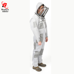 Traje de apicultura de algodón 100%, mono con capucha ventilado con Color y tamaño personalizados para protección, equipo de apicultura de seguridad - Product Image 4