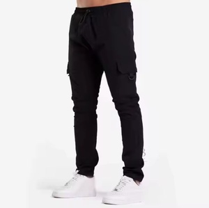 Pantalones Cargo con cremallera de alta calidad para hombre para actividades al aire libre Casual múltiples bolsillos con cremallera tela duradera media servicio OEM - Product Image 1