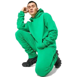 Ensemble survêtement homme personnalisé 2025 avec sweat à capuche et pantalon évasés, streetwear, 100% coton, survêtement 2 pièces avec logo pour l'été - Product Image 6
