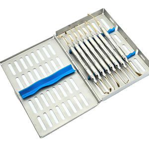 Juego de 8 piezas de Instrumentos dentales de elevación de senos con casete de esterilización - Product Image 1