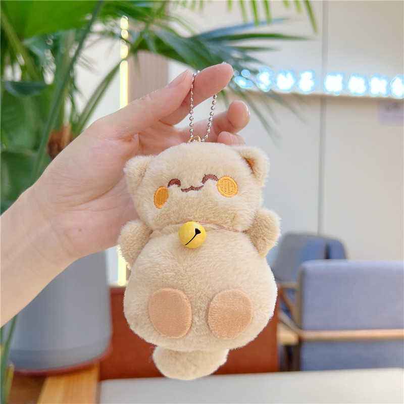 Japanese Bell Charm Cat Bag Plush Toy Keychain Pendant