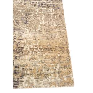 พรมขนสัตว์ถักมือสีเบจน้ำตาล Uvenuti รุ่น AKWL-13025 (Cs-01) พรมห้องนั่งเล่นลายเรขาคณิตสำหรับวัยรุ่น พรมปูพื้นทางเดินในบ้าน รูปทรงสี่เหลี่ยมผืนผ้า - Product Image 4