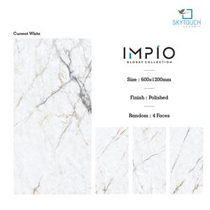 Azulejos de pared de porcelana de oro blanco pulido esmaltado de 60*120cm del exportador del fabricante Premium indio mate clásico moderno - Product Image 3