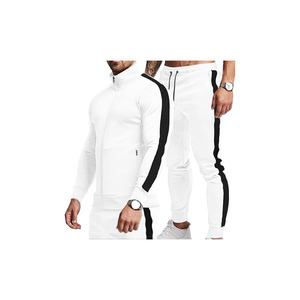 TEZO Survêtements actifs décontractés pour hommes, jogging de sport à fermeture éclair complète, ensembles de survêtements de course athlétique 2 pièces avec fermeture éclair - Product Image 2