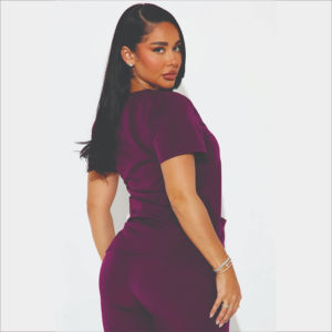 Uniformes médicos cómodos Uniforme de hospital de gama alta Cuello alto Manga corta Conjuntos de uniformes médicos - Product Image 3