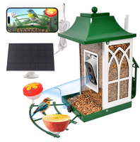 Caméra intelligente mangeoire pour oiseaux avec panneau solaire, 1080P HD, grand angle de 110 °, contrôle par application, détection de mouvement, vision nocturne