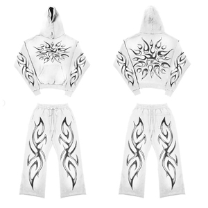 Survêtements pour hommes dtg dtf imprimé survêtement de gym respirant coupe ajustée deux pièces tenue de jogging décontracté athlétique polyester 2025 - Product Image 6