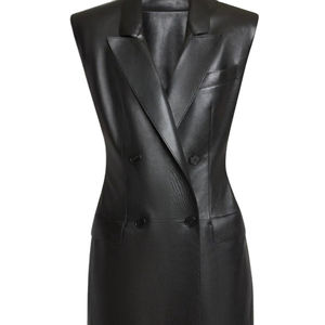 Fashionable <b>Women's</b> Genuine Leather <b>Vest</b> with Zipper Waterproof & Eco-Friendly Offering a Clean Modern Fit for Confident <b>Women</b> - Product Image 1