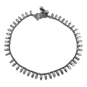 ART PALACE Bracelet de cheville en argent 925 pour femme, bijou délicat avec zircon, idéal pour mariages et fêtes, motif numérique, idée cadeau - Product Image 2