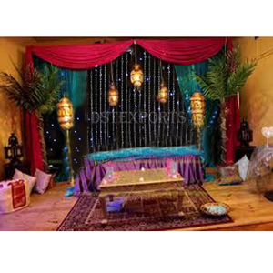 Hermosa boda Mehandi etapa tendencia boda Mehandi configuración decoración musulmán Walim Mehandi escenario conjunto - Product Image 1