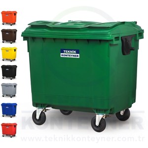 Made in Turkey High Quality Best Product Plastic 1100L Plastic Waste Container Color Black Hot Sale - Product Image 2
