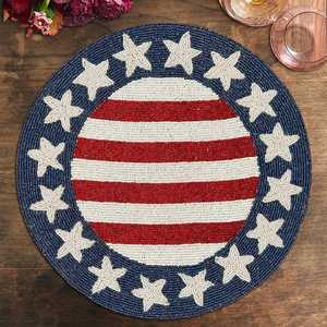 Dessous de verre élégant de 14 pouces Dessous de verre fait à la main cuisine ameublement tapis et tampons élégant perlé ardoise décor - Product Image 5