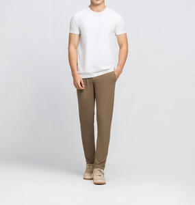 Custom Logo Canvas Sweatpants Unisex Midweight Cotton <b>Cuffed</b> <b>Joggers</b> Men Women Casual 400 GSM Fleece High Street Style - Product Image 1