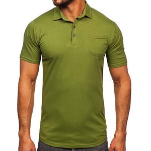 Camiseta Polo de Algodón Azul para Hombre al por Mayor - Product Image 5