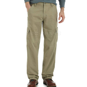 กางเกงคาร์โก้ผ้าฝ้ายระบายอากาศน้ำหนักเบา100% สำหรับผู้ชายไซส์พิเศษชุดออกกำลังกายเอวกลางสบายๆสำหรับใช้งานกลางแจ้ง - Product Image 1