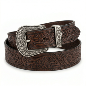 Ceintures en cuir western faites à la main, vintage, en cuir de vache véritable vieilli, ceintures en cuir de qualité supérieure, vente en gros - Product Image 4