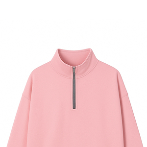 Sudadera Premium de lana con cremallera para mujer, Jersey cálido de invierno con media cremallera y bolsillo de canguro para amantes de la ropa de calle - Product Image 3
