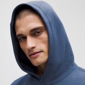 High Quality Custom Logo Embroidered Solid Heavyweight Autumn <b>Hoodie</b> Distressed Faux <b>Fur</b> Hood Cropped Hoodies for Men - Product Image 2