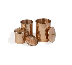 Latest Decorative Iron Copper Storage Box <b>Canister</b> <b>Set</b> For Kitchenware Tea Coffee And Sugar <b>Canister</b> Storage Box - Product Image 3