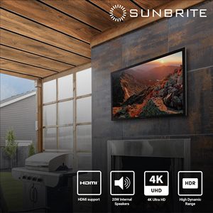 Televisor para Exteriores de 55 Pulgadas con Protección Solar Completa, 4K Ultra HD HDR LED, Resistente a la Intemperie, Frecuencia de Actualización de 120Hz, Pantalla LED de Iluminación Directa FHD, Control Remoto para Todo Clima - Product Image 4