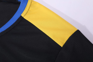 Wholesale Men's Black Mesh Soccer Jersey Crew Neck Short Sleeve Moisture Wicking Color Blocked Adult Regular Fit - Product Image 5
