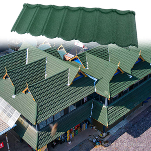 Tejas Metálicas con Recubrimiento de Piedra Tipo Bond, Resistentes a la Intemperie, Tejas de Acero Coloridas para Techos de Edificios Residenciales en África - Product Image 1
