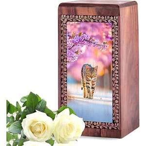 Venta al por mayor personalización cremación de nogal simple hecho a mano granja cremación urnas de madera para cenizas humanas adultos - Product Image 3