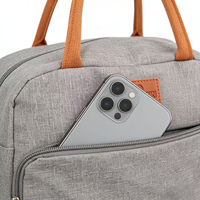 Sac Isotherme Prêt à l'emploi – Sac Repas Portable Gris avec Grande Capacité pour le Travail, l'École et les Pique-niques