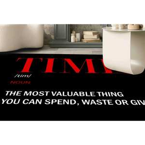 Tapis imprimé Motivation : Design personnalisé en chenille pour couloir, salon, tapis en velours - Product Image 2