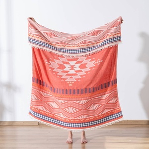 Manta de Algodón 130x170 cm al por Mayor - Diseño Boho Azteca Diamante, 100% Algodón Turco, para Hogar, Sofá, Cama, Proveedor OEM - Product Image 6