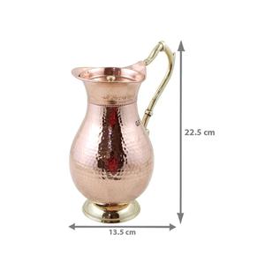 Bulk Quantity Copper Hammered <b>Water</b> Drinking <b>Jug</b> With Brass Handle Prime Quality Copper <b>Jug</b> for Kitchenware and Tableware - Product Image 2