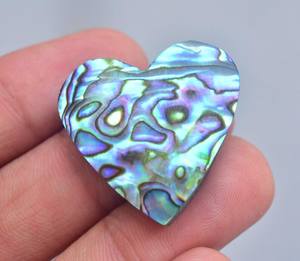 Colgante con forma de corazón de concha de abulón Natural, joyería de 1500 gramos, cristal de piedra preciosa, corazón Suelto - Product Image 3