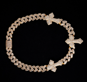 14K chapado en oro moissanite diamante Iced Out cadena de eslabones cubanos para hombres Hip Hop joyería Bling collar cubano mejor cadena - Product Image 4