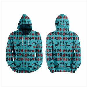 เสื้อมีฮู้ดพิมพ์ลายโลโก้คริสต์มาสแบบสวมหัวมีกระเป๋าแฟชั่นแบบหนาสำหรับฤดูหนาวโลโก้คริสต์มาสแบบกำหนดเองมีฮู้ดแบบ3D - Product Image 1